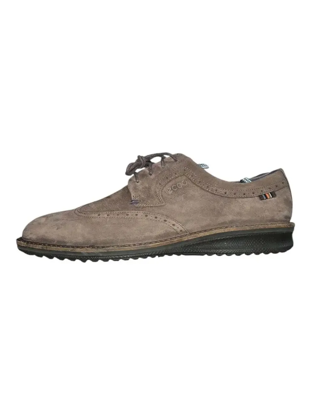Ecco Soft City Walker Wingtip Casual Shoes Brown Mens Size EU 44 US 10/10.5